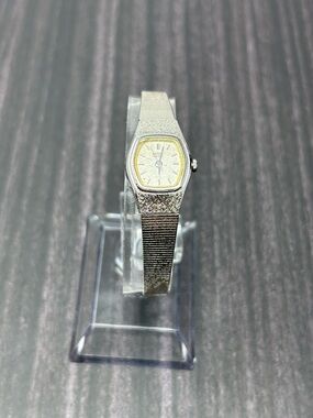 Seiko Watch Women 17mm Silver Dial Silver Tone Hexagon 4N01-5021